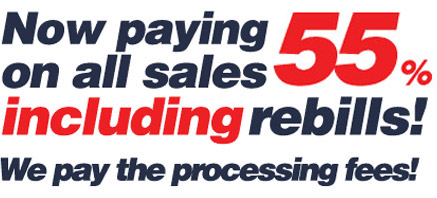 Now paying on all sales including rebills! We pay the processing fees!
